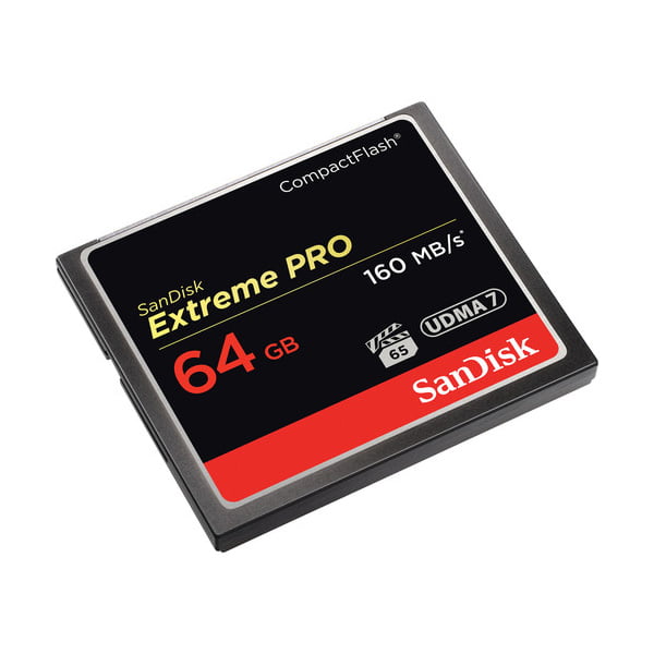SanDisk 64GB Extreme Pro CompactFlash Memory Card (160MB/s)