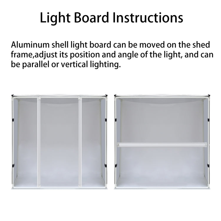 PULUZ 80cm Folding Portable 80W 8500LM White Light Photo Lighting Studio Shooting Tent Box Kit with 3 Colors Backdrops (Black, White, Orange)