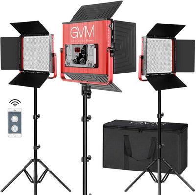 GVM 520LS-R Bi-Color LED 3-Panel Kit (Red)