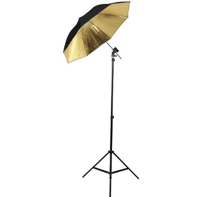 Fancier Detached Umbrella Ur05 43"" Blk/Sil/Wht