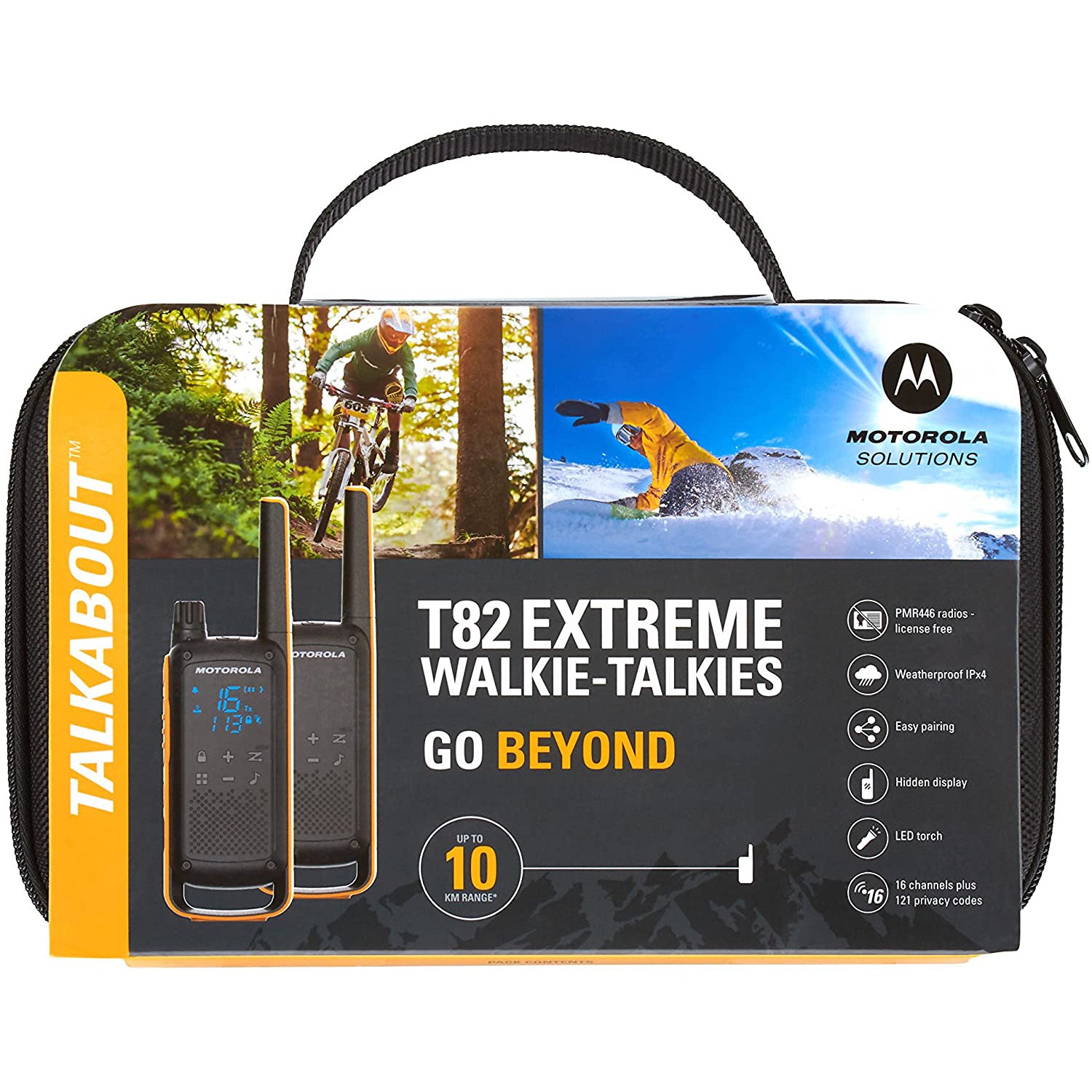 Motorola Talkabout T82 Walkie Talkies Extreme Twin Pack With Batteries and UK Charger