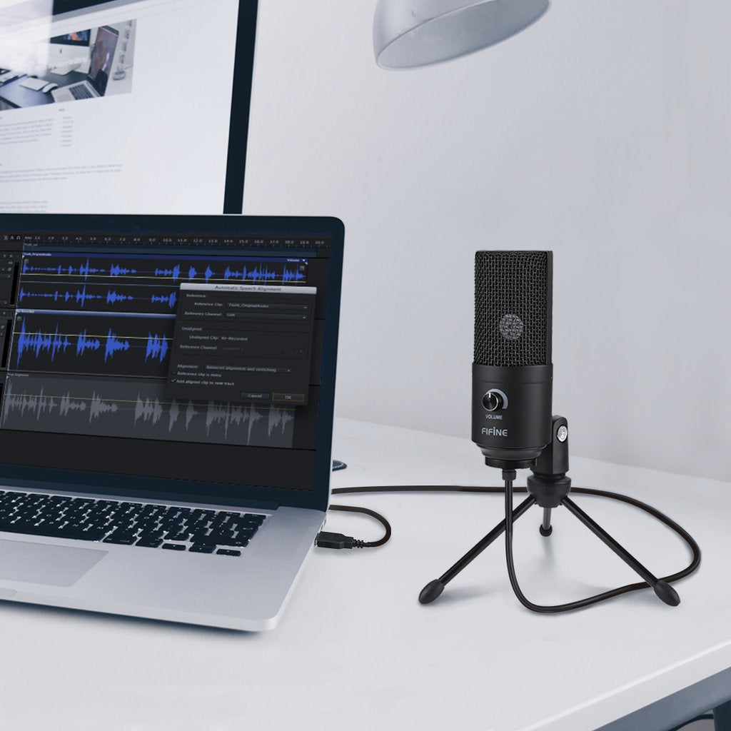 FIFINE K669B USB Microphone with Volume Dial For Streaming, Vocal Recording, Podcasting on Computer