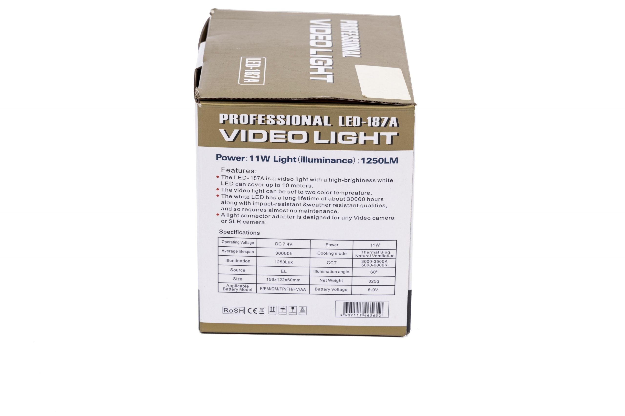PROMAGE PROFESSIONAL VIDEO LIGHT LED187A
