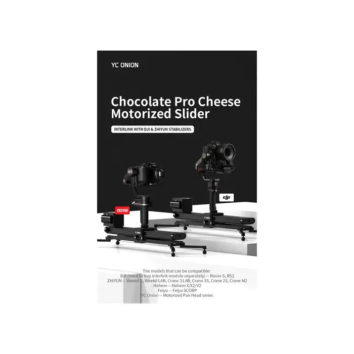 YC Onion Chocolate Pro Cheese Motorized Slider with Support Stand (20.5")