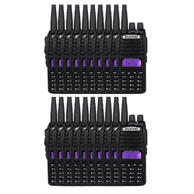 BAOFENG UV-82 (1 - 20 Set) 5W Radio Handheld Dual Band Portable Walkie Talkies With Earpiece - 20S
