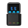 TELESIN 3 SLOTS LED STORAGE CHARGER BOX FOR GOPRO HERO 9/10/11 BATTERIES GP-BCG-901