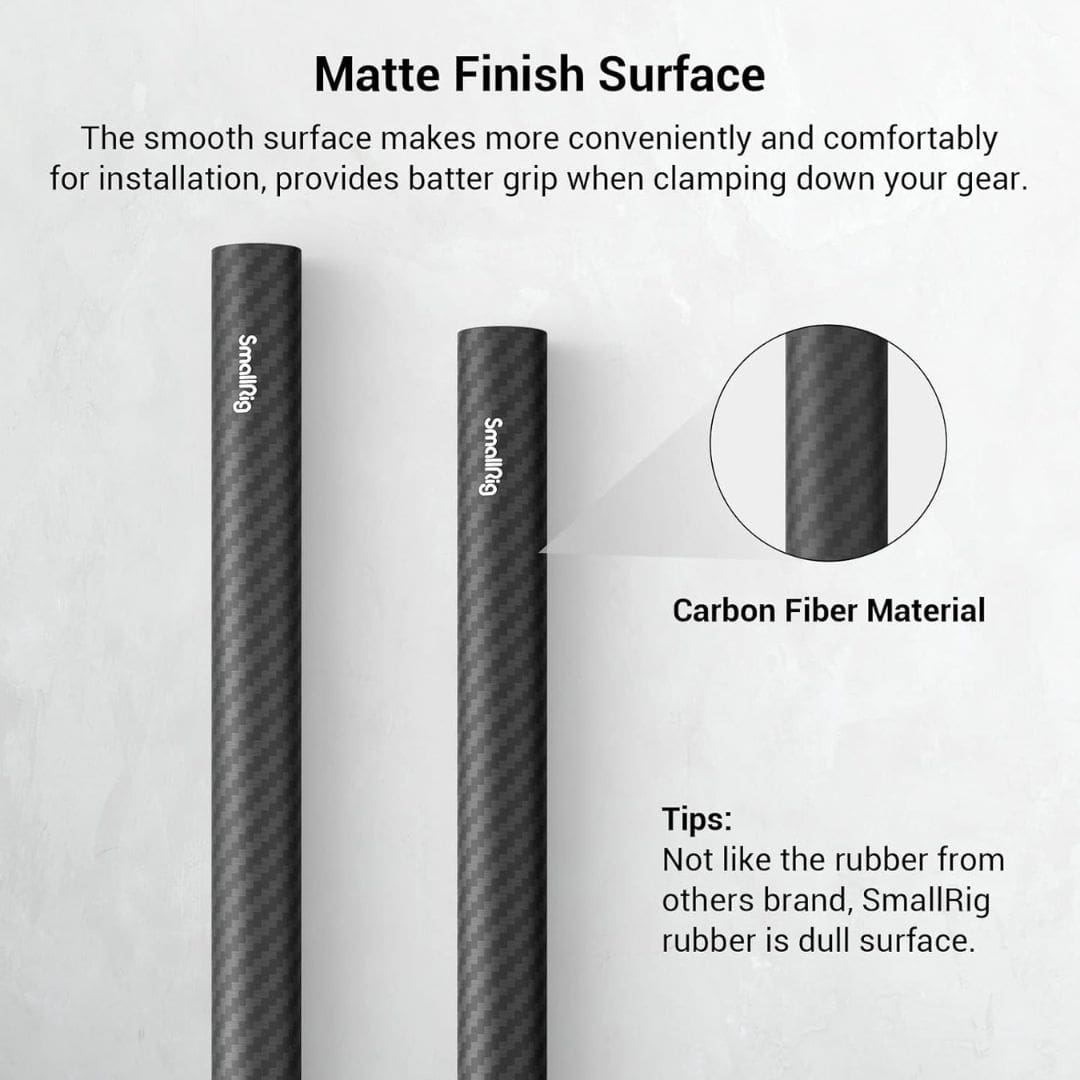SmallRig 15mm Carbon Fiber Rod Set (12") 851