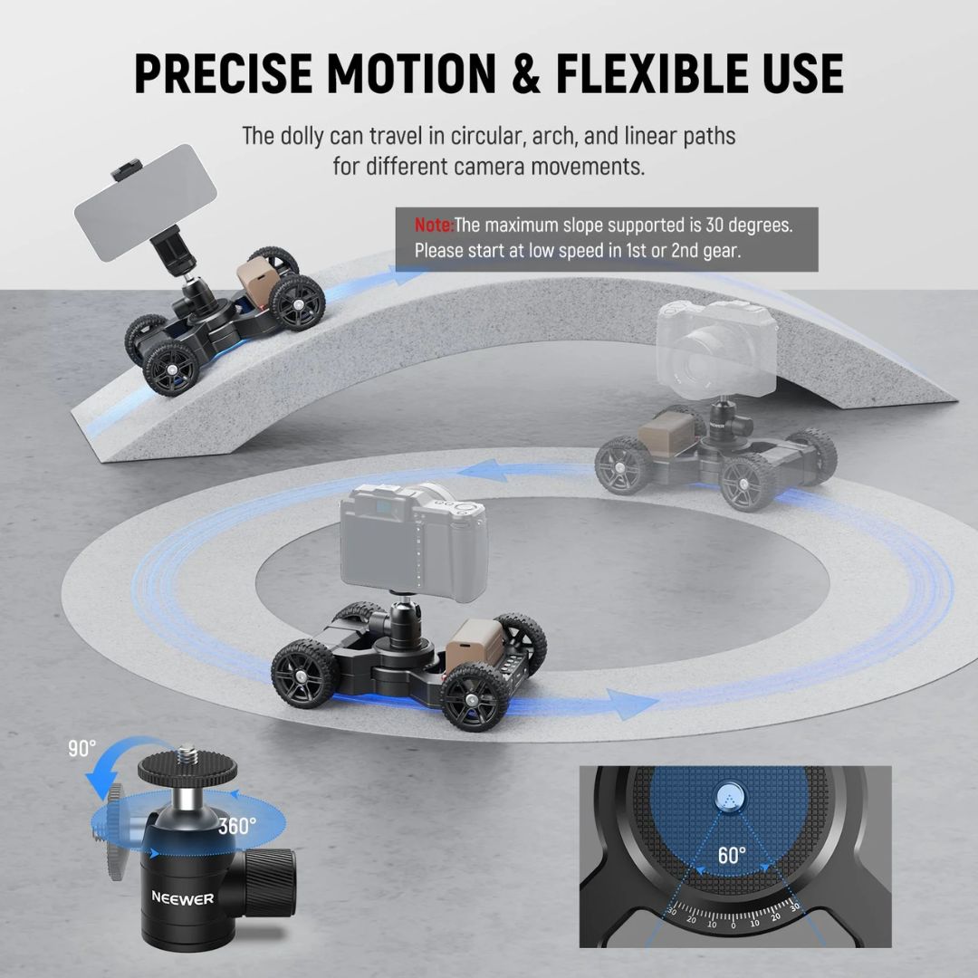 Neewer DL400 Motorized Camera Slider Dolly with App Control