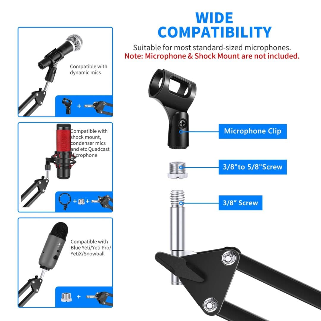 Neewer Mic Arm Microphone Stand Boom Suspension Scissor Stand (NB-35)