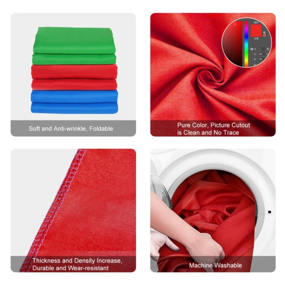 Puluz 2m x 2m Photography Background Thickness Photo Studio Background Cloth Backdrop (Red) PU5207R