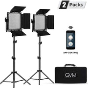 GVM 2 Pack LED 480LS-B2L KIT Video Lighting Kits with APP Control, Bi-Color