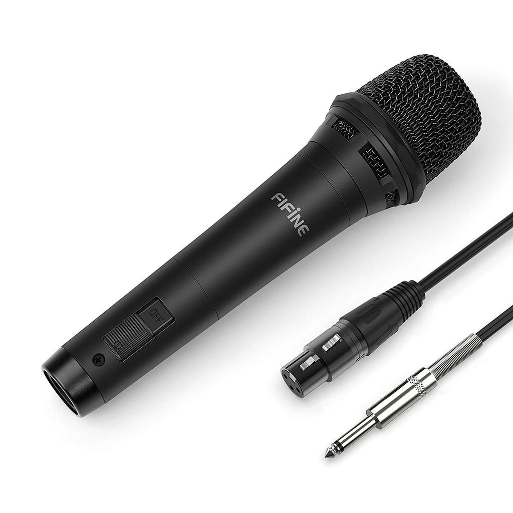 FIFINE K8 Dynamic Vocal Microphone (Double-Copper Braiding Cable Included) Plug &amp; Play on Pa, Mixer