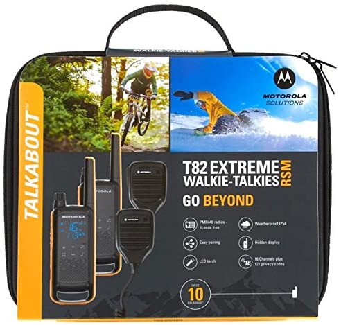 Motorola Talkabout T82 Extreme RSM (Remote Speaker Microphone) 2-Way Walkie Talkie Radio's Twin Pack