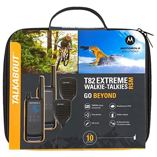 Motorola Talkabout T82 Extreme RSM (Remote Speaker Microphone) 2-Way Walkie Talkie Radio's Twin Pack