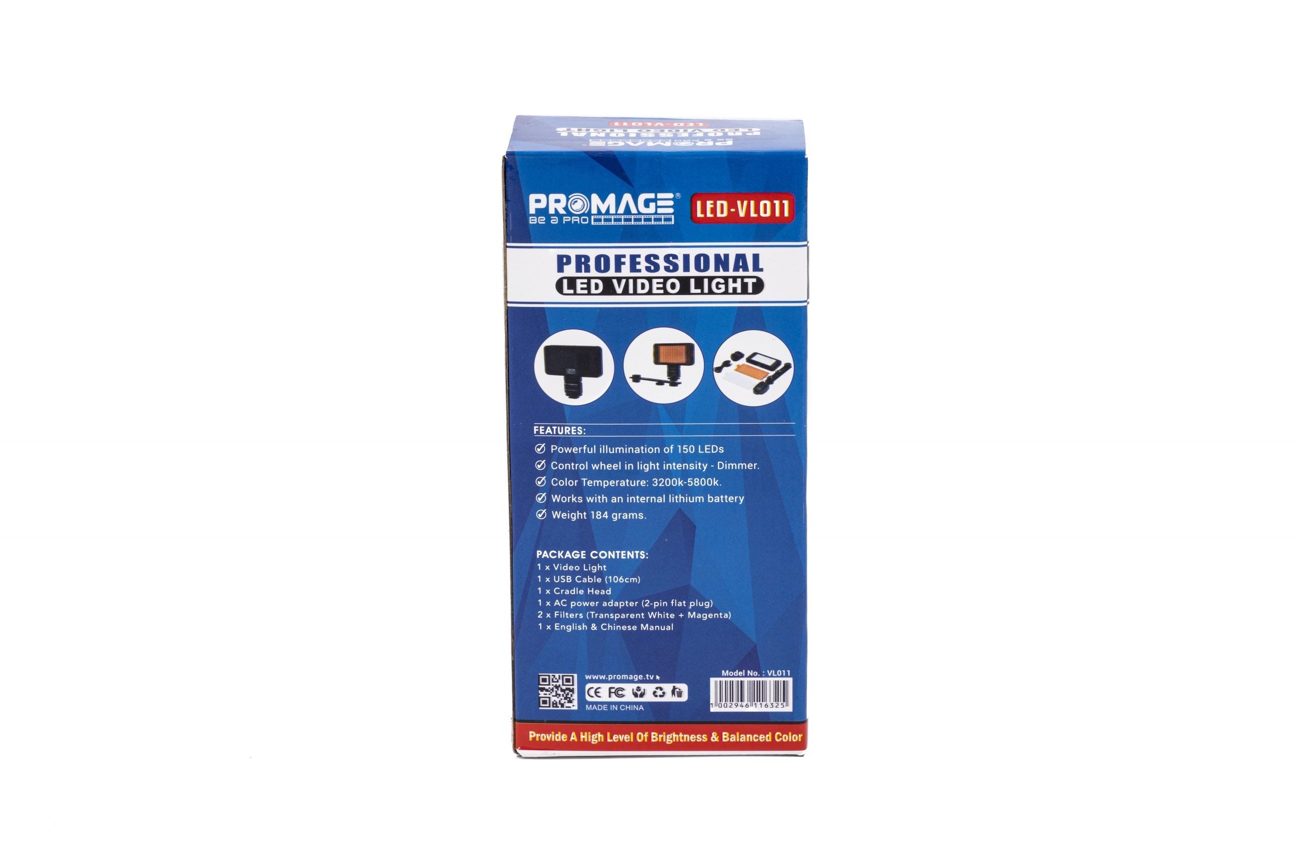 PROMAGE PROFESSIONAL VIDEO LIGHT LED VL011/1500B