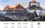 FEELWORLD T7 7"" DSLR On Camera Field Monitor Video Assist Full HD 1920x1200 4K HDMI Input Output
