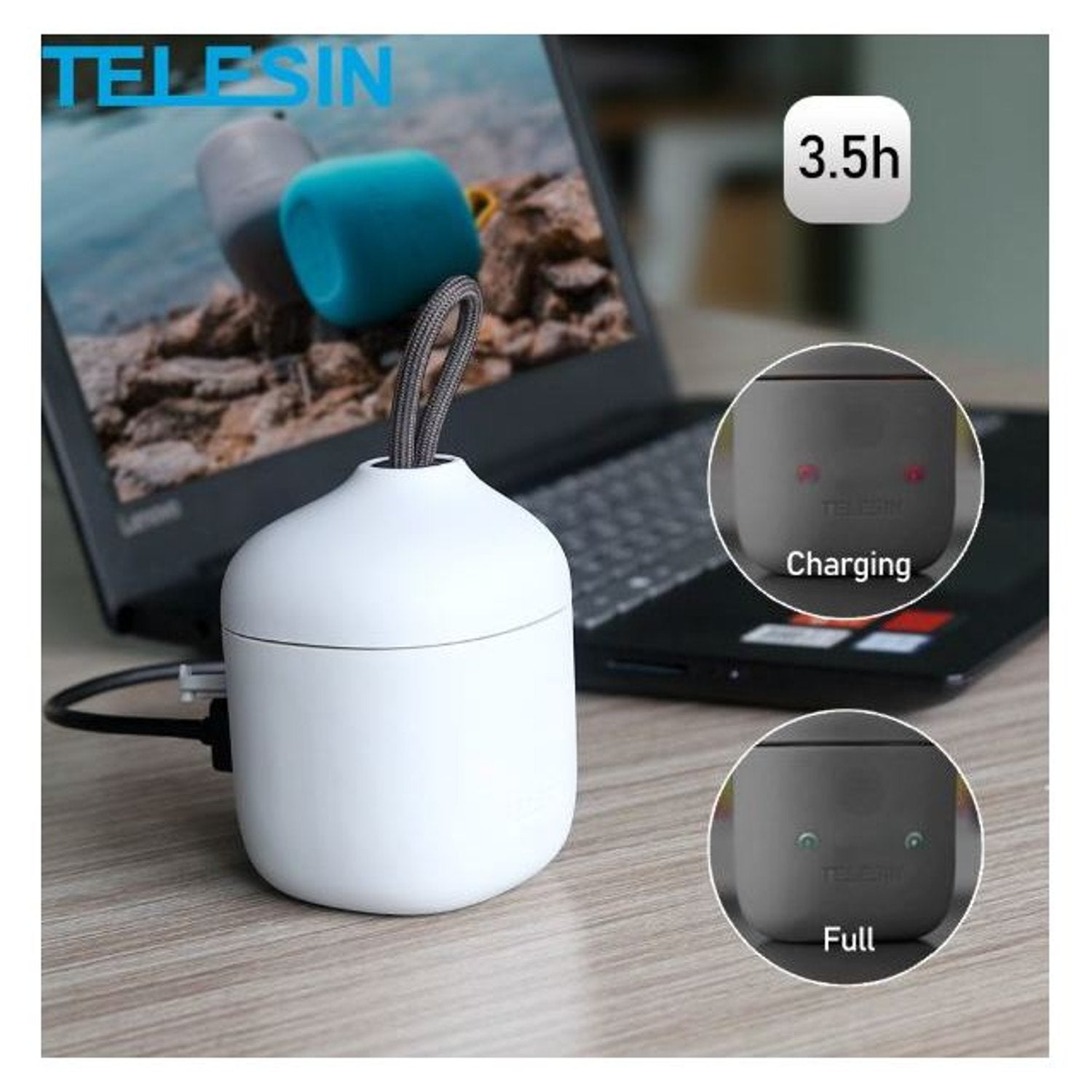 TELESIN ALL IN BOX 3 IN 1 CHARGER FOR LPE6-AN-BCG-LPE6