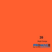 Promage BRIGHT ORANGE PM-PB39 Seamless Background Paper 2.72m x 10m