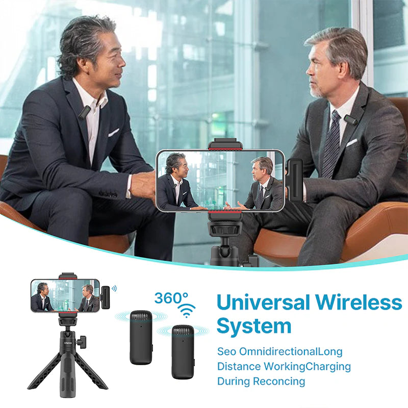 Ulanzi J12 Wireless Lavalier Microphone System (IOS)