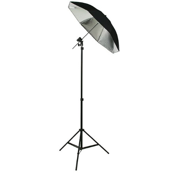 Fancier Detached Umbrella Ur05 43"" Blk/Sil/Wht