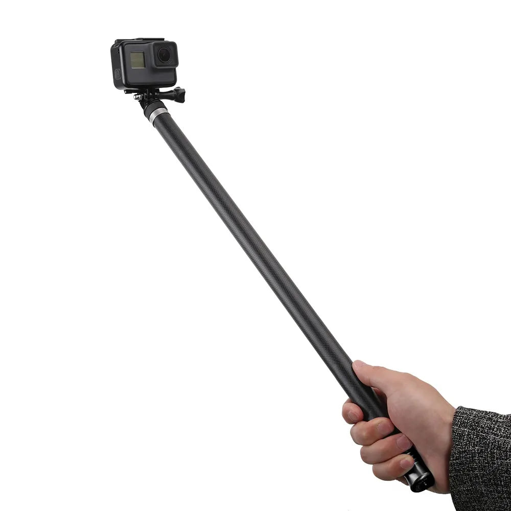 TELESIN 2.7M Long Carbon Fiber Handheld Selfie Stick Extendable Pole Monopod