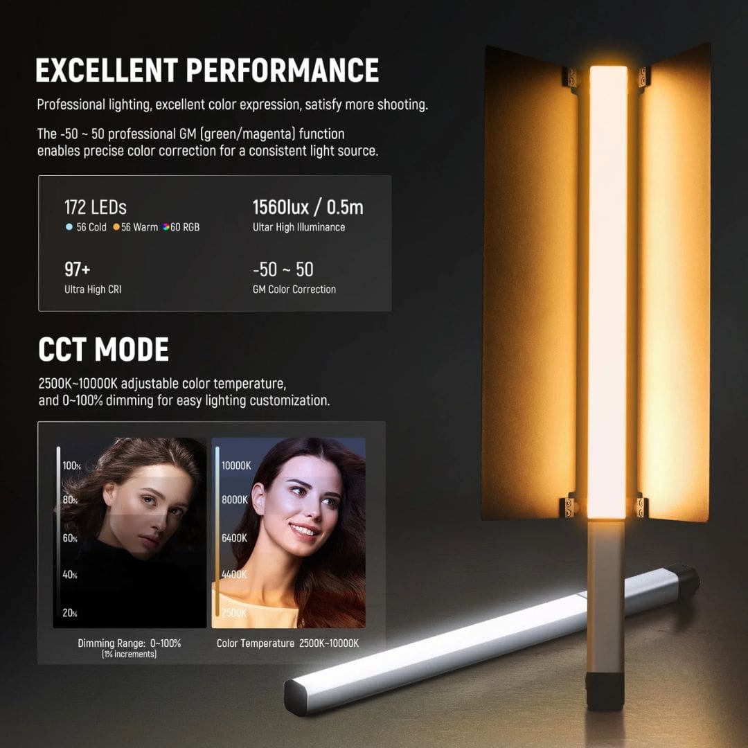 NEEWER CL124 RGB Handheld LED Light Stick Wand