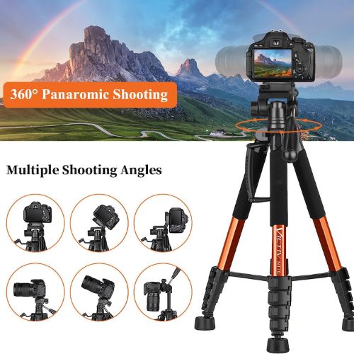 Victiv 74” Camera Tripod for Smartphone, Aluminum Professional Heavy Duty