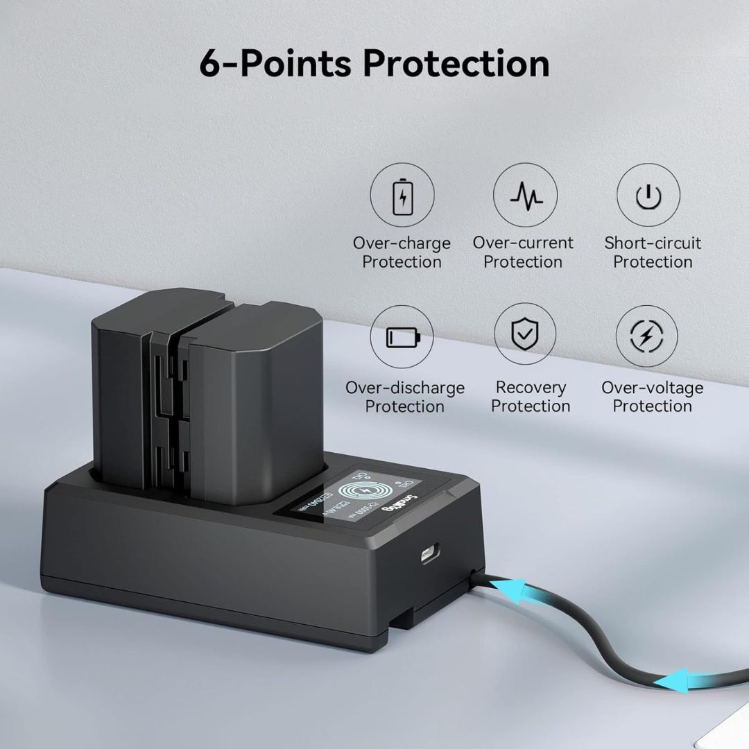 SmallRig NP-FZ100 Kit with 2 Batteries and 2-Bay USB Charger (3824B)