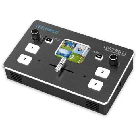 FeelWorld LIVEPRO L1 Multi-Camera Video Switcher with 4 x HDMI Inputs &amp; USB Streaming