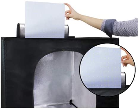 Promage Professional Photo Box LED PB05 60*60cm PM660 Light Photo Lighting Studio Shooting Tent Box Kit with 4 Colors Backdrops (Black, Grey, White, Peach) Color Sheet With Dimmer