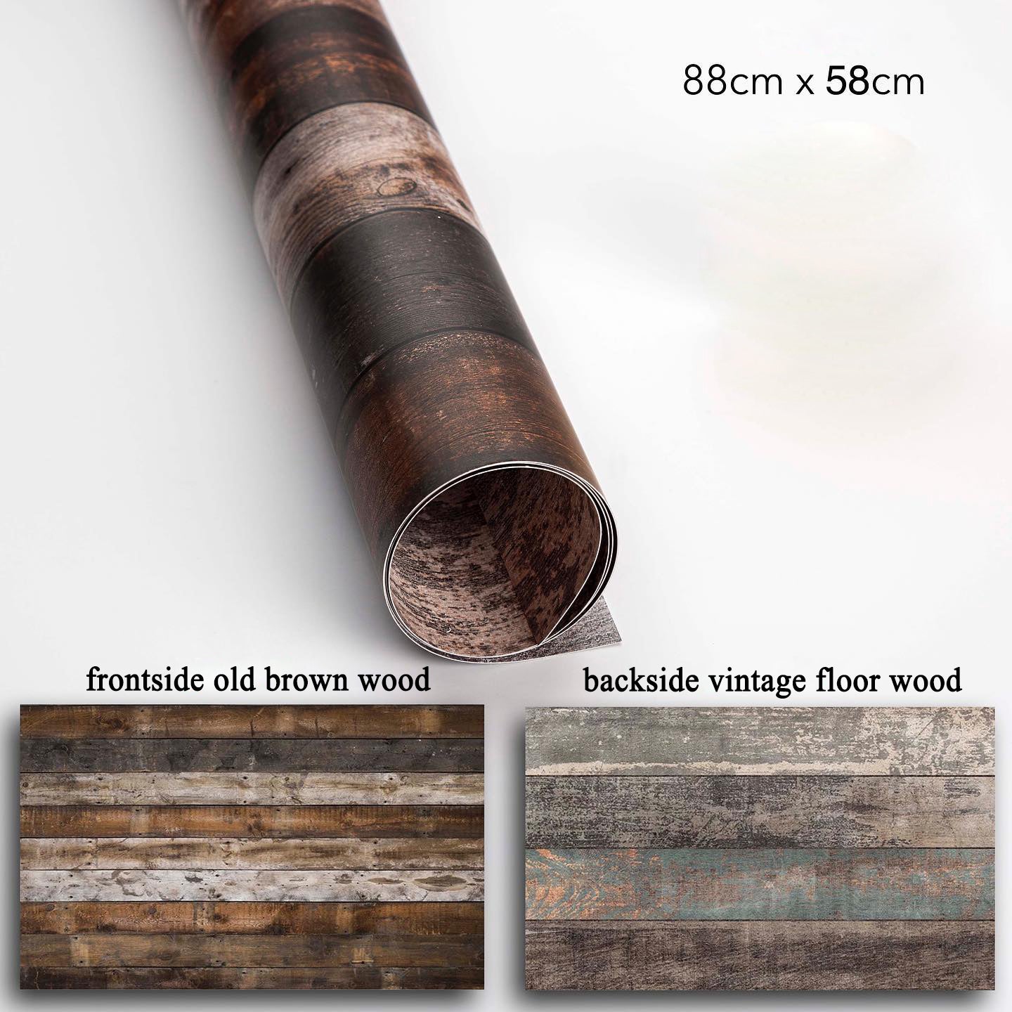 PROMAGE DOUBLE-SIDED PAPER BG OLD BROWN /VINTAGE FLOOR WOOD PM-DB43
