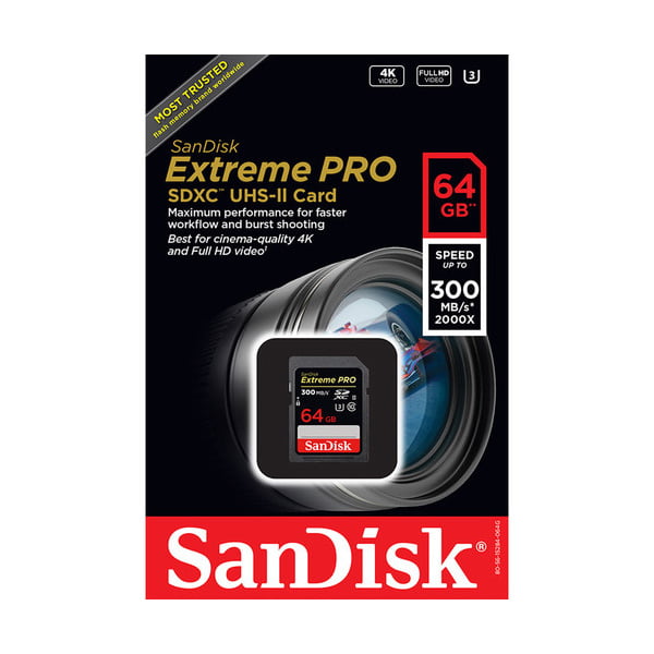 SanDisk 64GB Extreme PRO SDXC UHS-I Memory Card
