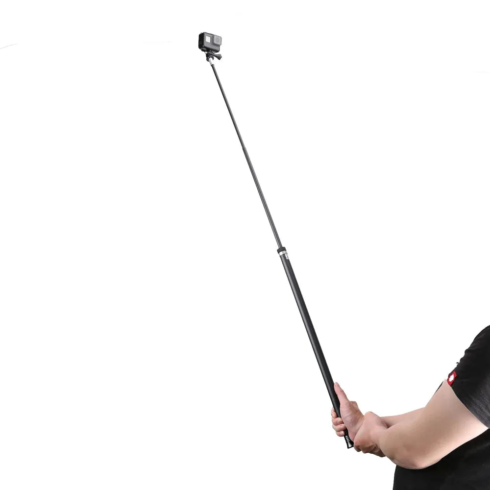 TELESIN 2.7M Long Carbon Fiber Handheld Selfie Stick Extendable Pole Monopod