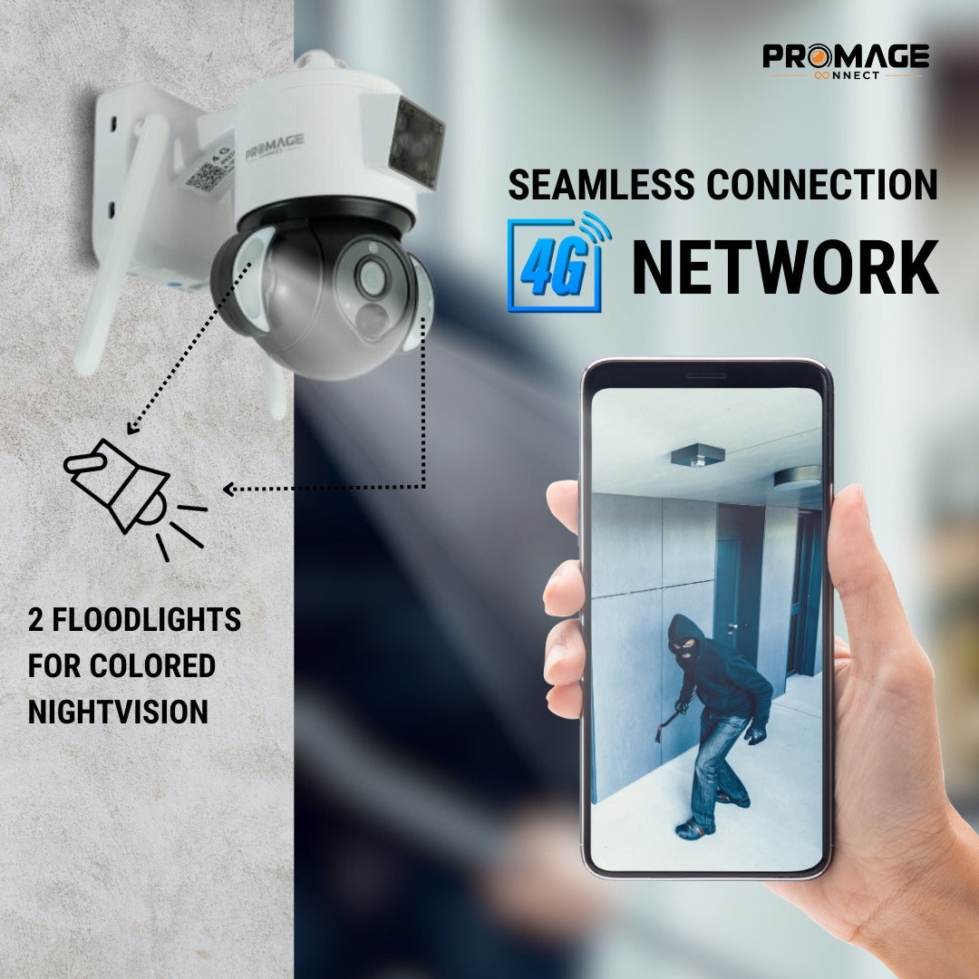 PROMAGE SOLAR POWERED PTZ CAMERA PC-S303-4GFA-W