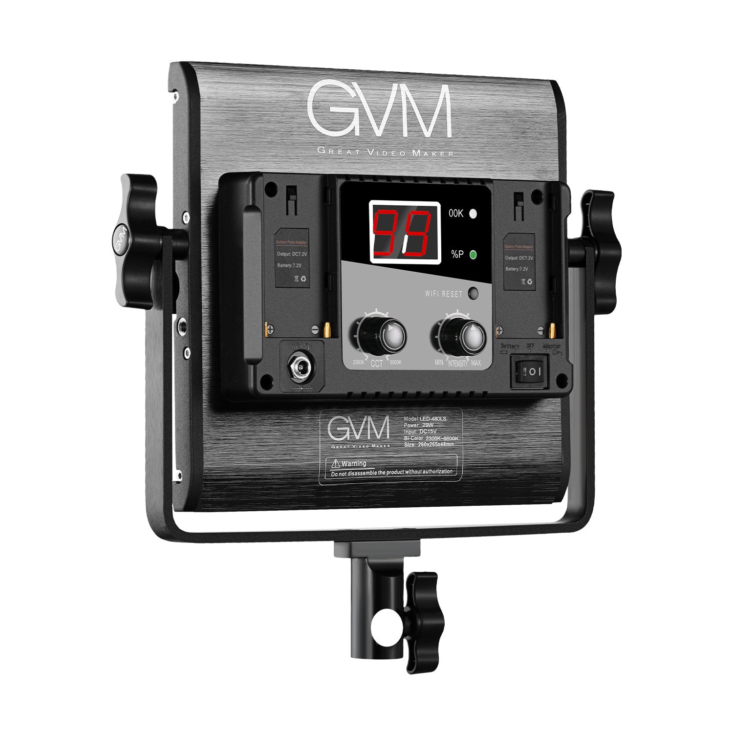 GVM 480LS 29W Bi-Color Soft LED Panel Light