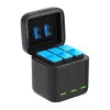 TELESIN 3 SLOTS LED STORAGE CHARGER BOX FOR GOPRO HERO 9/10/11 BATTERIES GP-BCG-901