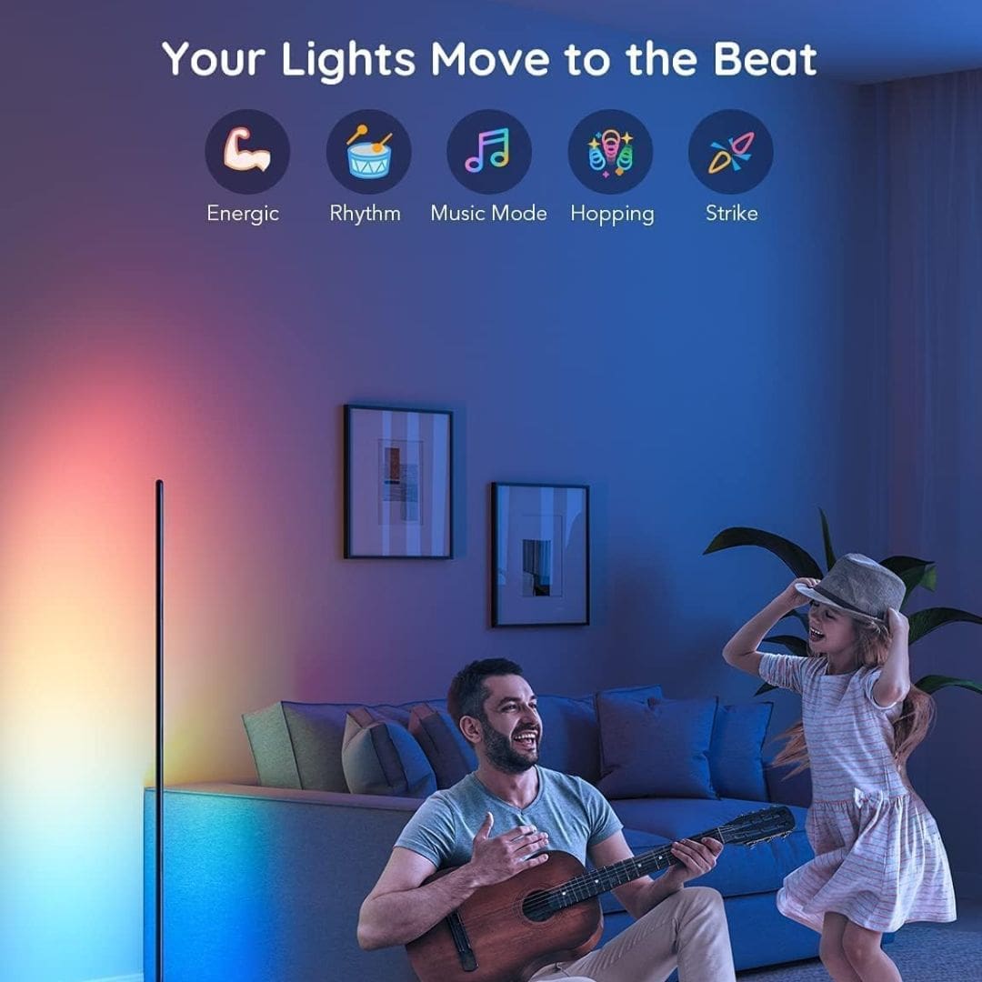 Govee LED Floor Lamp, RGBIC Corner Floor Lamp Works with Alexa Google Assistant, 1