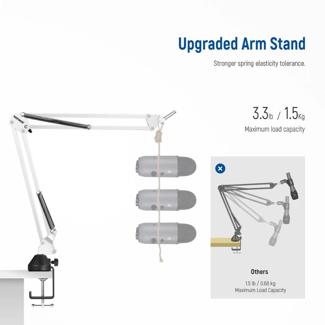 NEEWER NW-35 Suspension Boom Scissor Mic Arm Stand Black