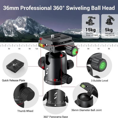 SmallRig CT-20 Aluminum Tripod with Ball Head 3474C