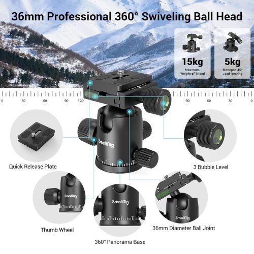 SmallRig CT-10 Aluminum Travel Tripod with Ball Head