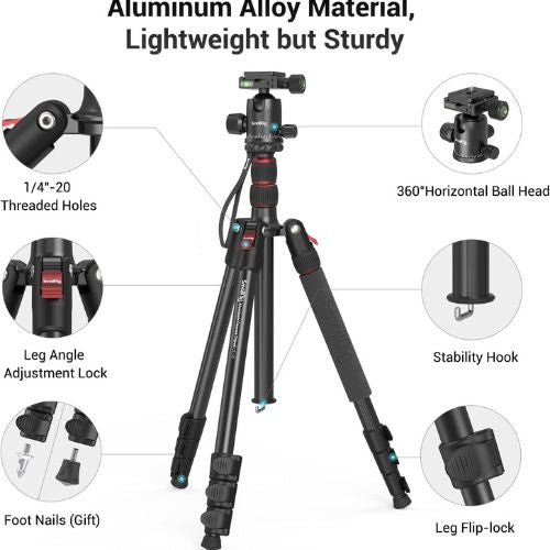SmallRig CT-10 Aluminum Travel Tripod with Ball Head