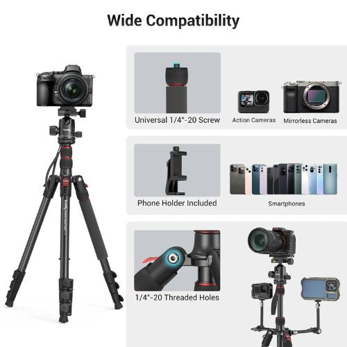 SmallRig CT-10 Aluminum Travel Tripod with Ball Head
