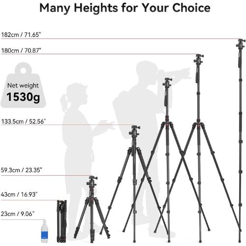 SmallRig CT-10 Aluminum Travel Tripod with Ball Head