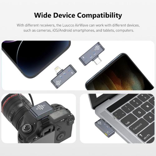 LUUCCO AirWave K2 Dual-Channel Wireless Lavalier Mic Combo