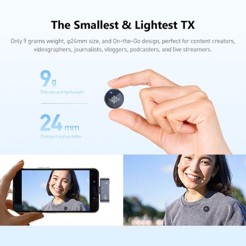 LUUCCO AirWave K2 Dual-Channel Wireless Lavalier Mic (Lighting)