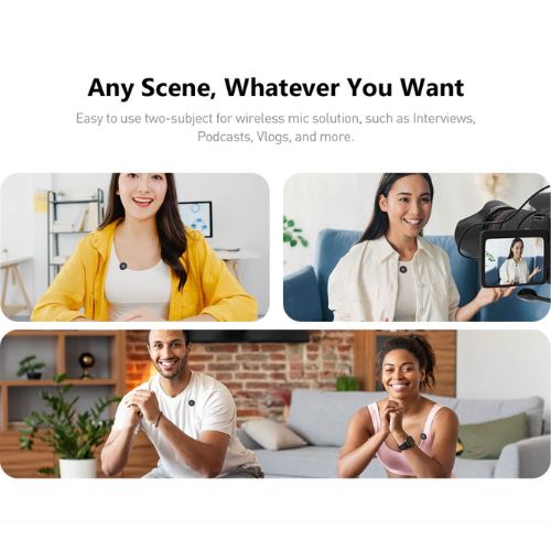LUUCCO AirWave K2 Dual-Channel Wireless Lavalier Mic Combo