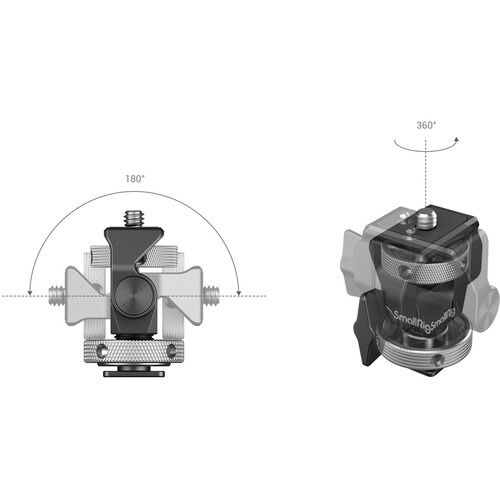SmallRig Swivel and Tilt Adjustable Monitor Mount with Cold Shoe Mount (2905B)