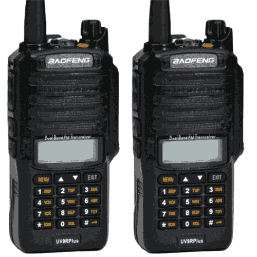 Baofeng UV-9R PLUS (2 Set Rental) 8W Radio Handheld Dual Band Portable Walkie Talkies With Earpiece - 1 Day