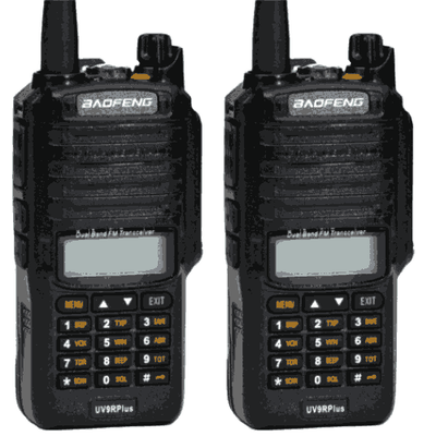 Baofeng UV-9R PLUS (2 Set Rental) 8W Radio Handheld Dual Band Portable Walkie Talkies With Earpiece - 3 Days