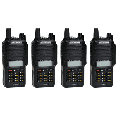 Baofeng UV-9R PLUS (4 Sets Rental) 8W Radio Handheld Dual Band Portable Walkie Talkies With Earpiece - 5 Days